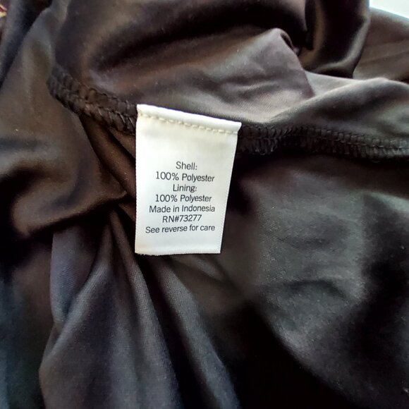 Lauren Conrad Red Floral Long Sleeve Dress Size  PXL Polyester Made In Indonesia - Picture 9 of 11